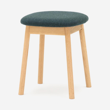 SOUP Collection | Stool with Dark Green Fabric Seat