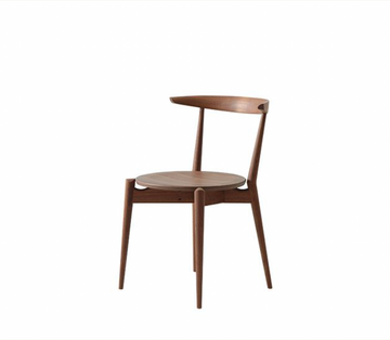 Forms Wooden Seat Stackable Dining Chair | Walnut Wood