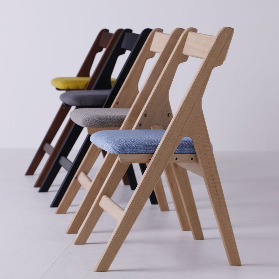 White Wood Adjustable Work Chair