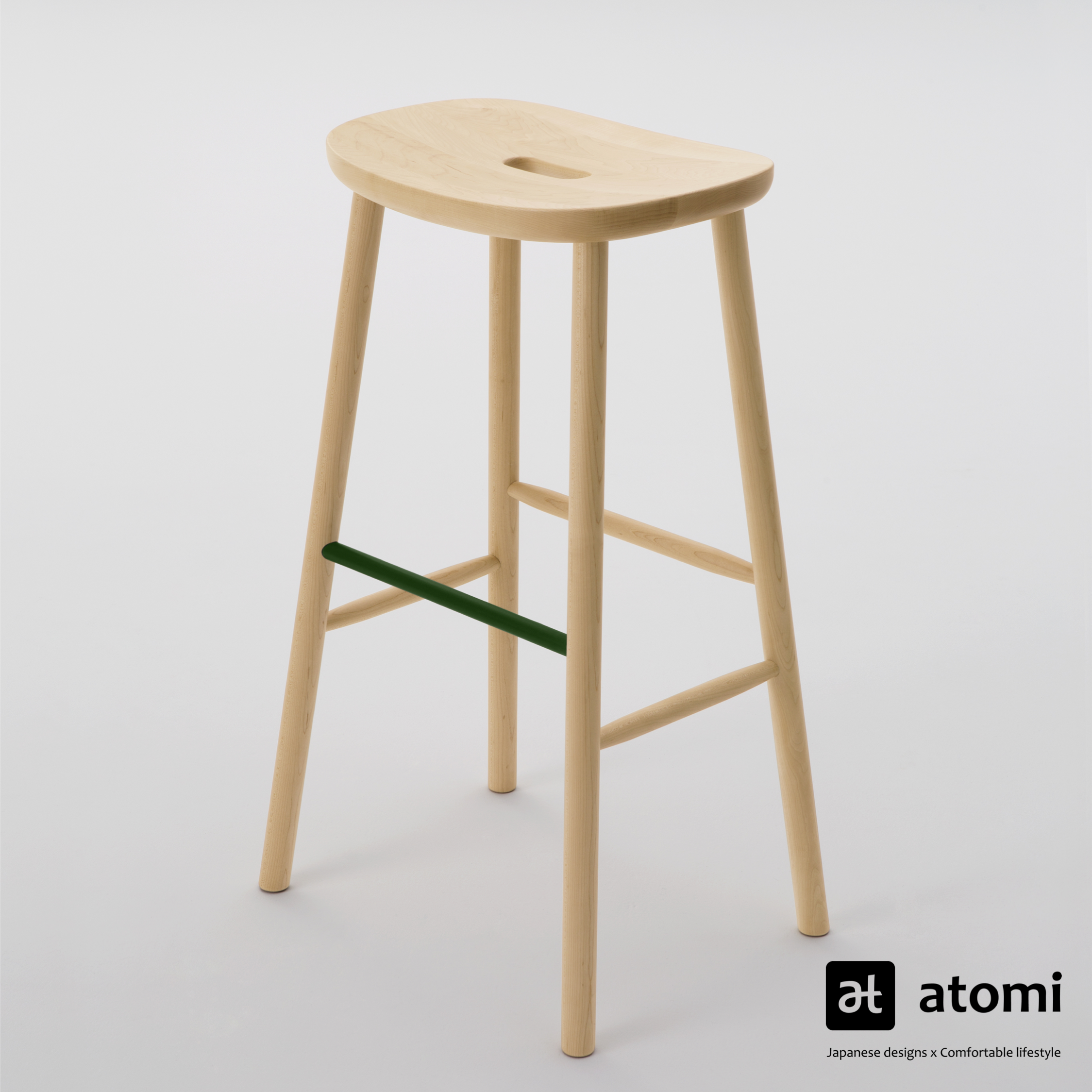 O-Bar Stool | Wooden Seat – atomi online boutique