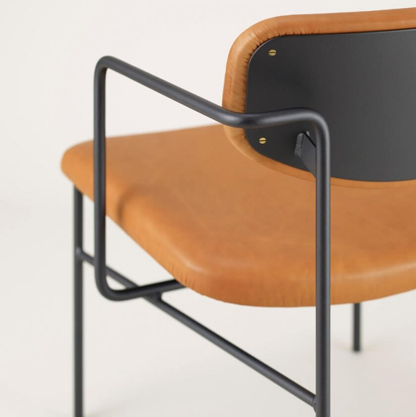 Crank Lounge Chair | Camel Leather
