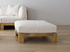 STABILE Canvas Ottoman | Pine Wood