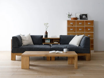 STABILE Canvas Couch Sofa set | Pine Wood