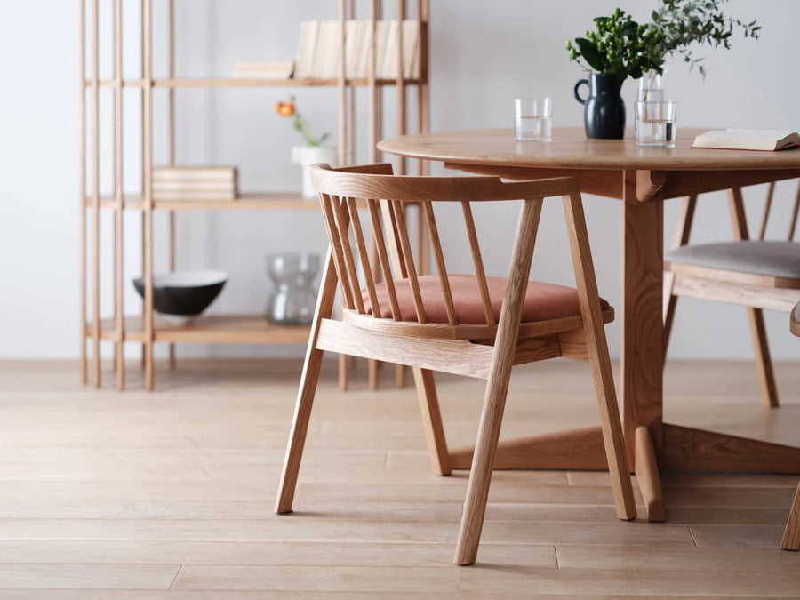 ASTA Canvas Seat Dining Chair | Oak Wood