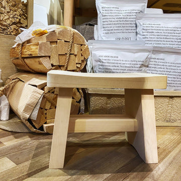 product image of hiba wood bath stool in size m