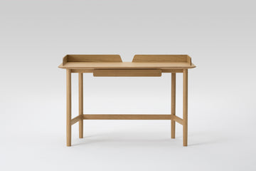 Lightwood Desk with Panel and Drawer | W120