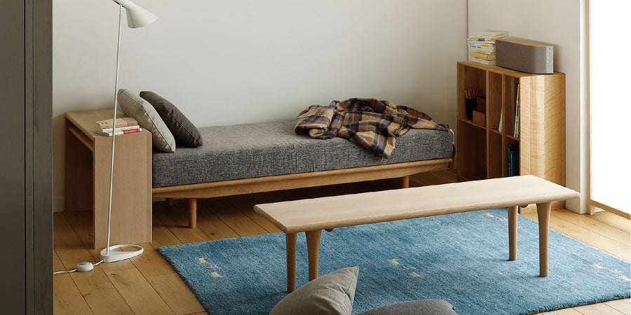 Geppo Progress Day Sofa and Table Set | Oak Wood