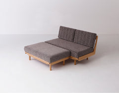Geppo Progress Two Seater Sofas Rest Set | Oak Wood