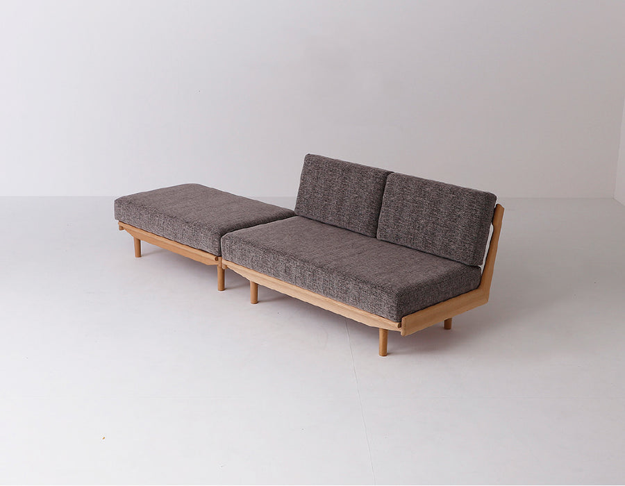 Geppo Progress Two Seater and Extension Sofas Rest Set | Oak Wood