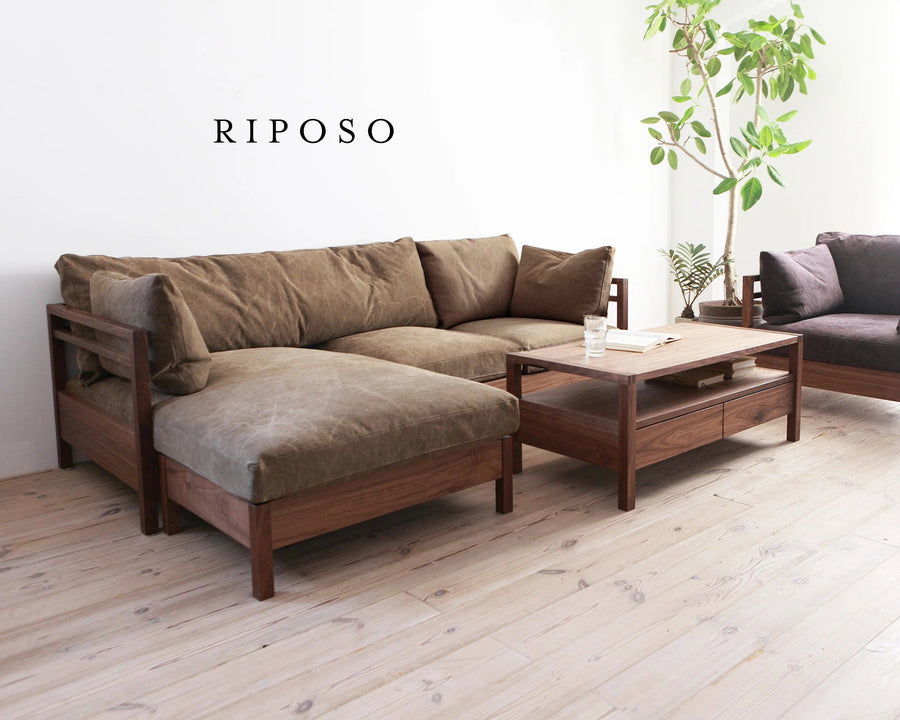 RIPOSO L-Shaped Canvas Sofa Set W217