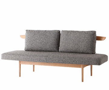 SCOP SLEEP Rectangular Three Seater Sofa | Oak Wood