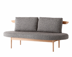 SCOP SLEEP Bean Three Seater Sofa | Oak Wood