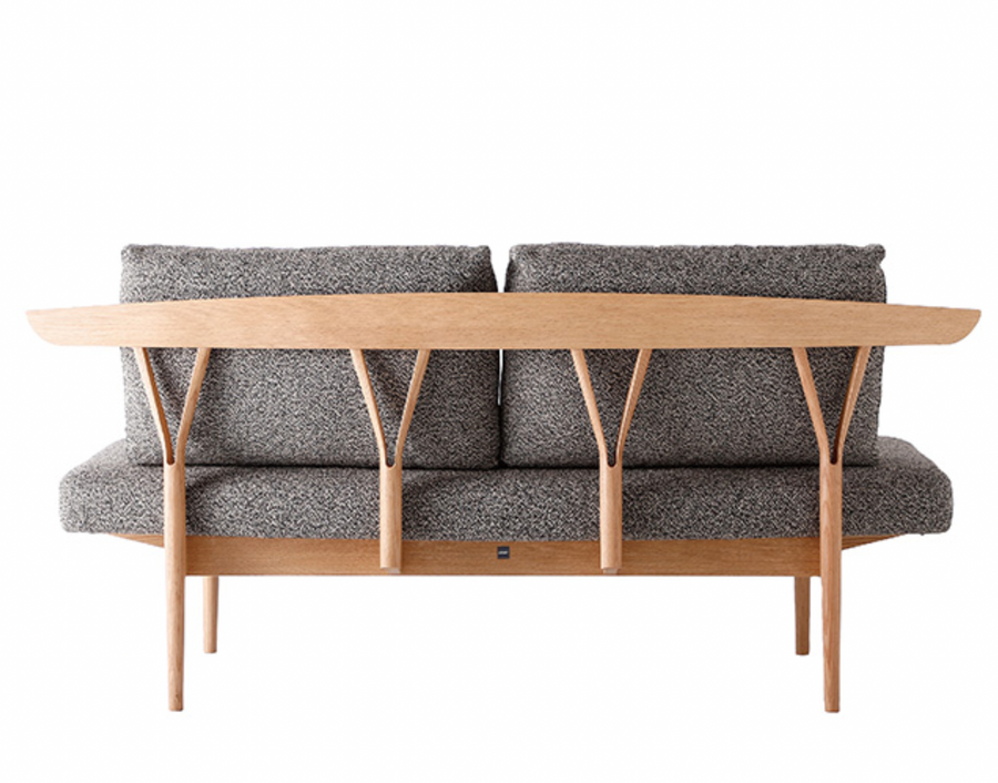 SCOP SLEEP Rectangular Two Seater Sofa | Oak Wood