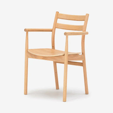 SOUP Collection | Alpha Walnut Dining Armchair with Wooden Seat