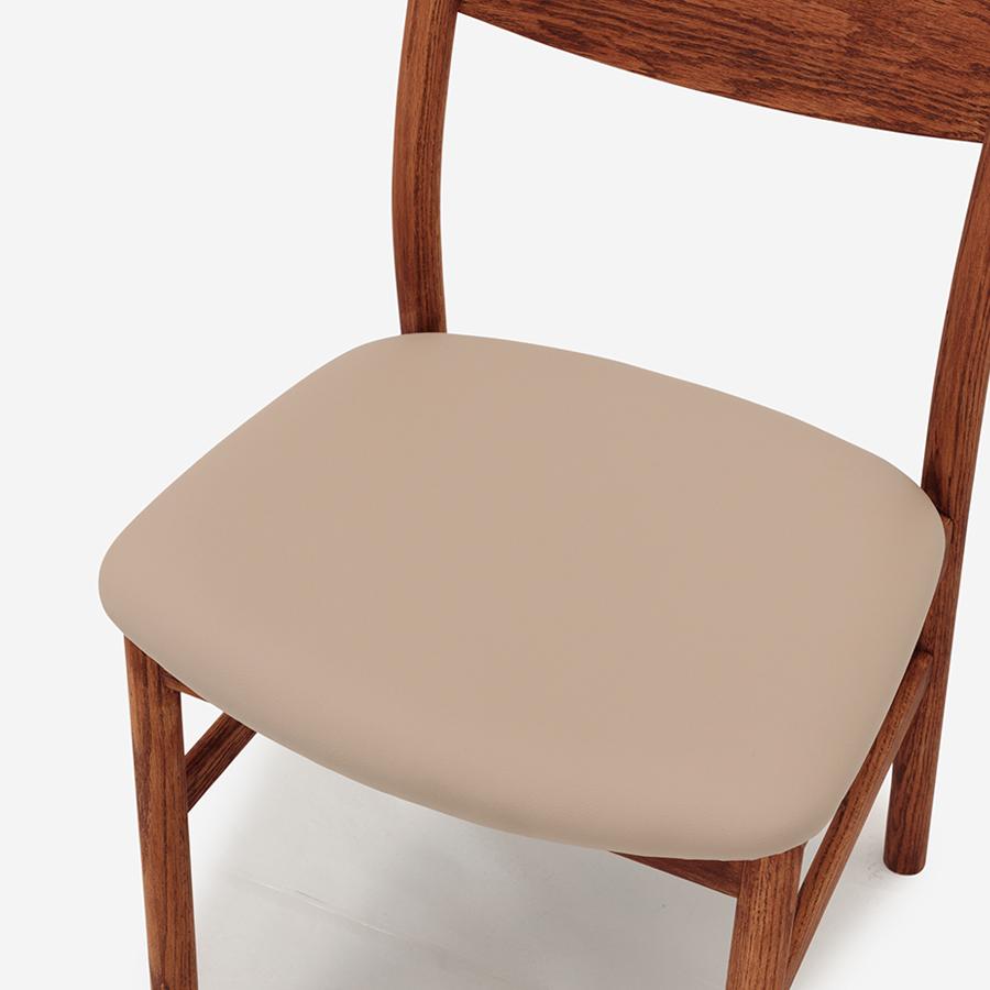 SOUP Collection | Beta Walnut Dining Armless Chair with PVC Leather Seat