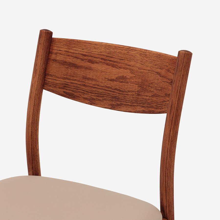 SOUP Collection | Beta Walnut Dining Armless Chair with PVC Leather Seat