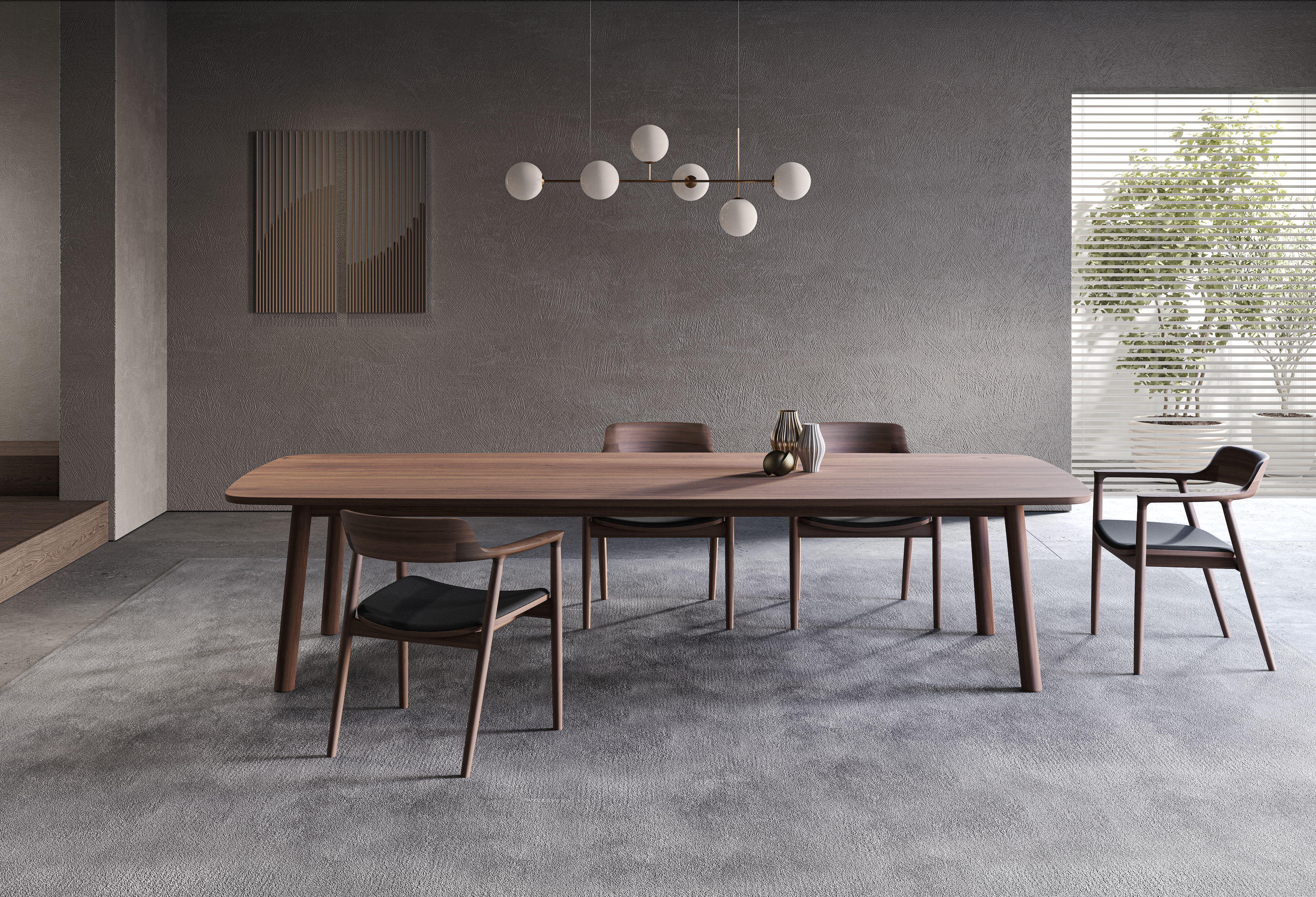 ST Rectangle Table | Walnut – atomi pte ltd