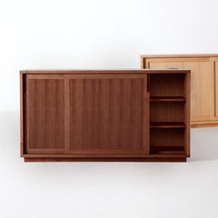 ac-cent SUU Sliding Wooden Door Sideboard | Walnut Wood