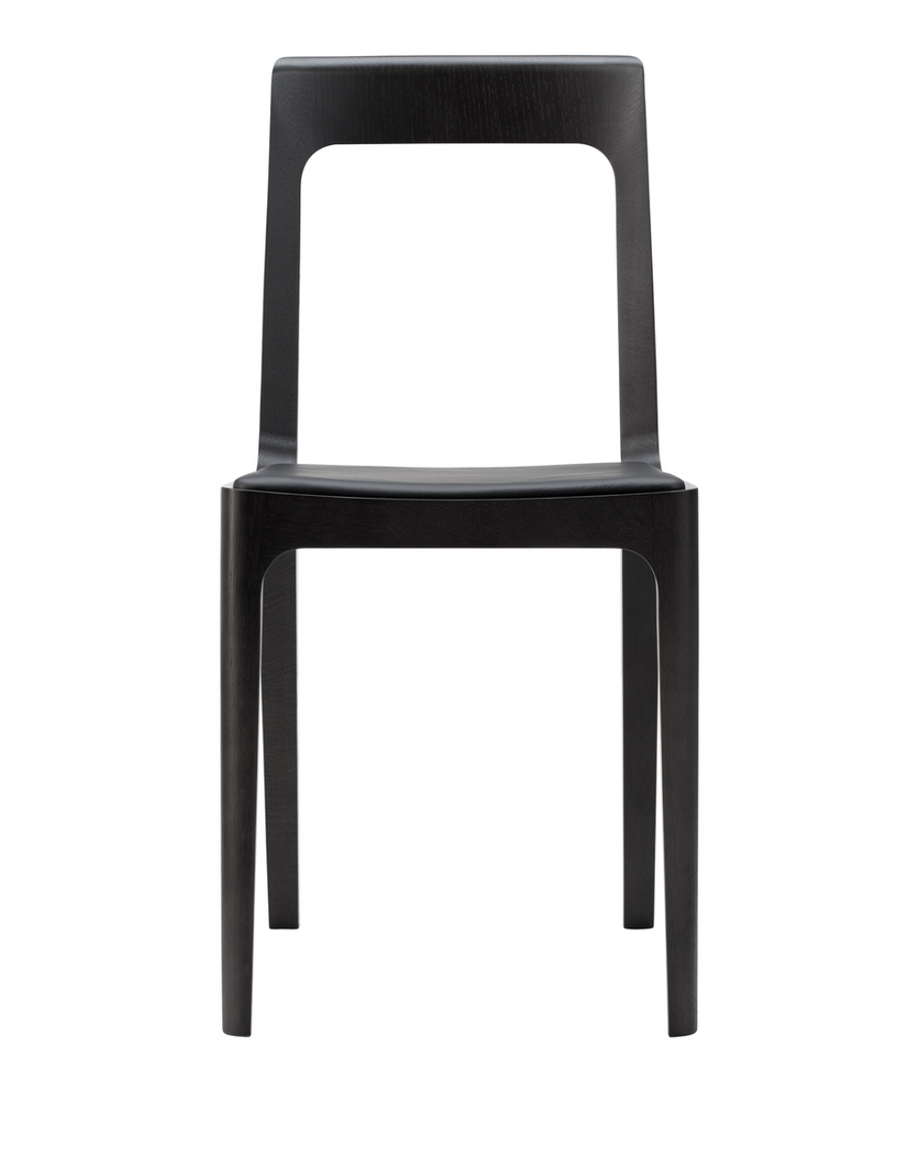 Hiroshima Armless Chair | Fabric Cushioned Seat | Beech Wood