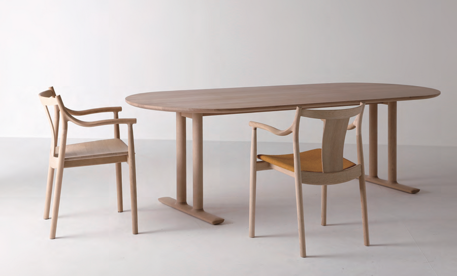 Chorus Oval Dining Table W2400 | Oak Wood