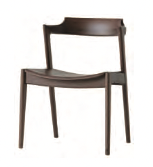 Geppo Seed Dining Chair Wooden Seat | Walnut Wood