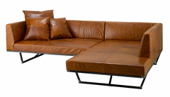 FLAT Leather Sofa + Couch W2250