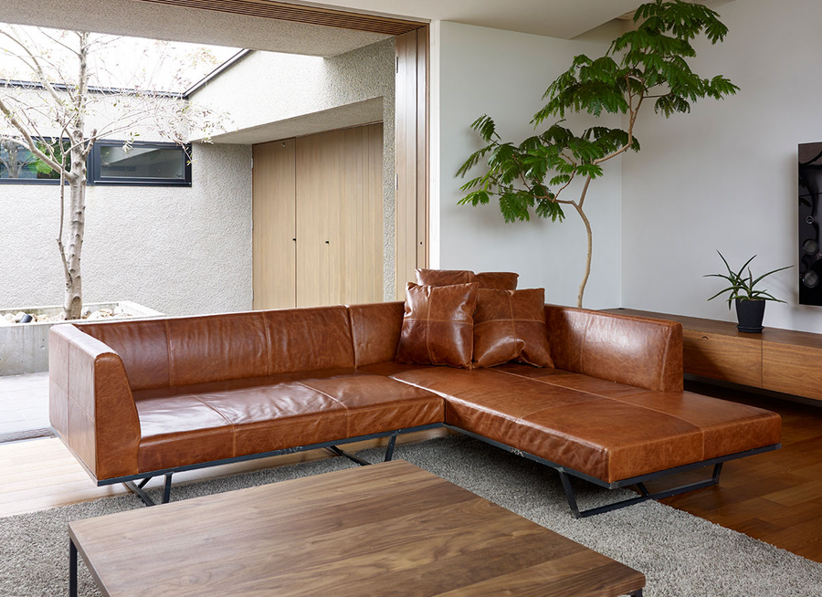 FLAT Leather Sofa + Couch