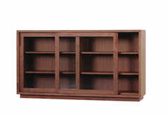 ac-cent SUU Sliding Glass Door Sideboard | Walnut Wood