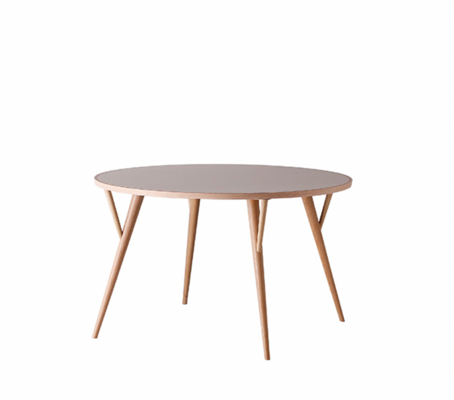 FORMS K Type Melamine Top Round Table | Oak Wood