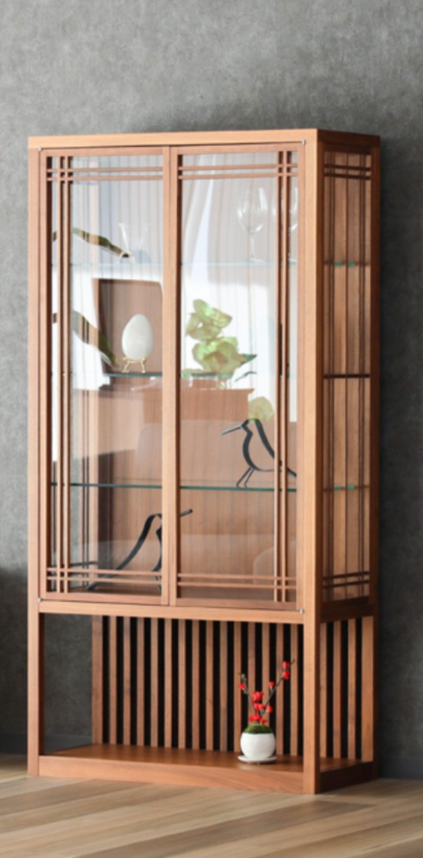 SALLA Curio Cupboard | Walnut Wood