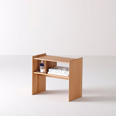 White Wood TOY 2 Way Side Table
