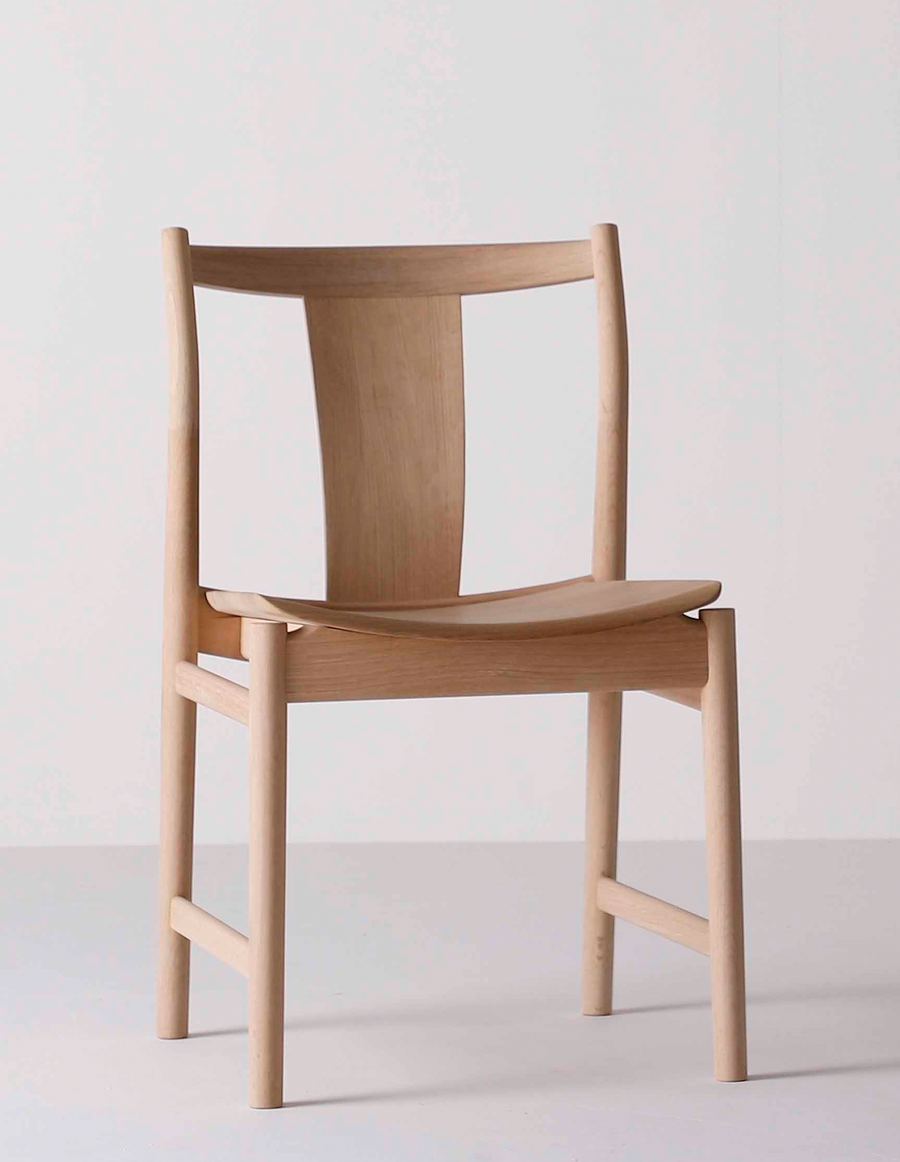 Chorus Wooden Seat Armless Dining Chair | Oak Natural