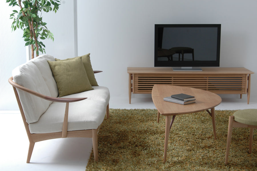 White Wood Leaf Coffee Table