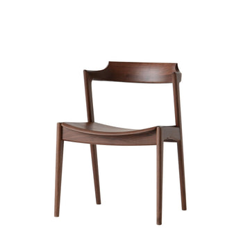 Geppo Seed Dining Chair Wooden Seat | Walnut