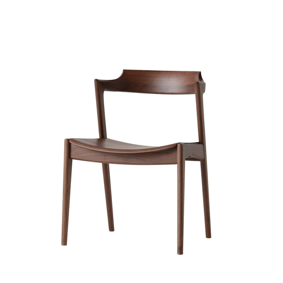 Geppo Seed Dining Chair Wooden Seat | Walnut