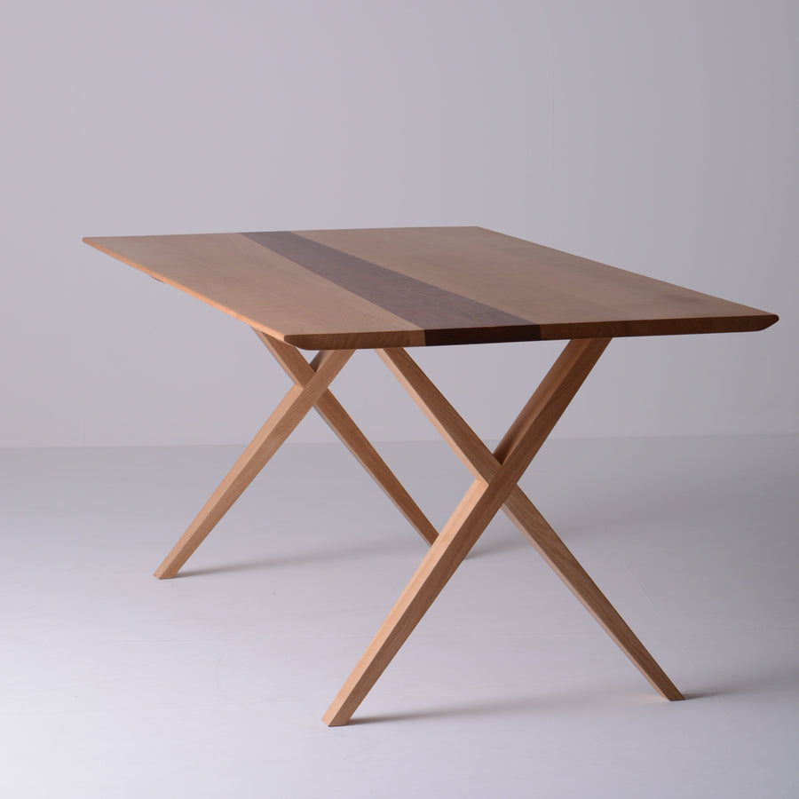 White Wood Dining Table 2-Legs