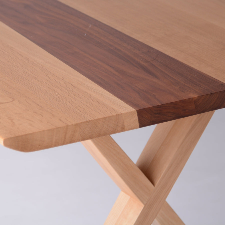White Wood Dining Table 2-Legs