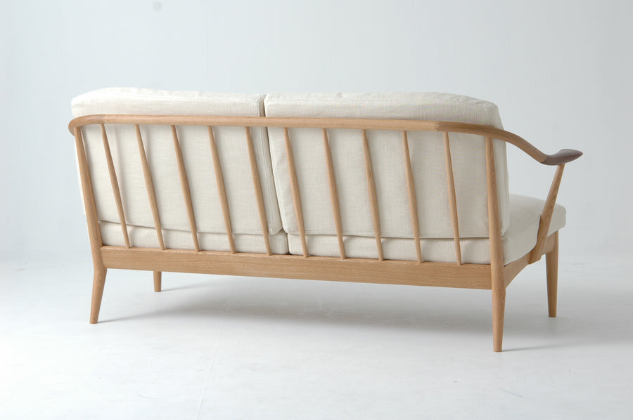 White Wood Sofa | Two Seater