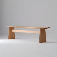 White Wood Bench | Oak – atomi pte ltd