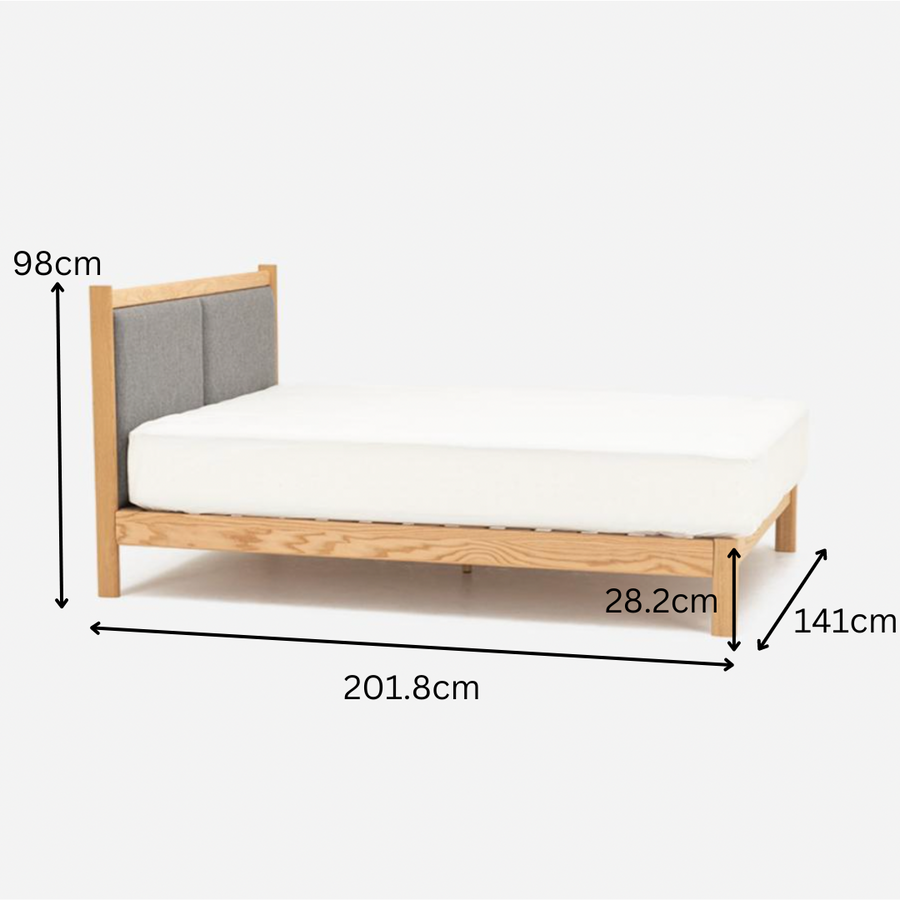 SOUP Bed with Fabric Headboard (Double)