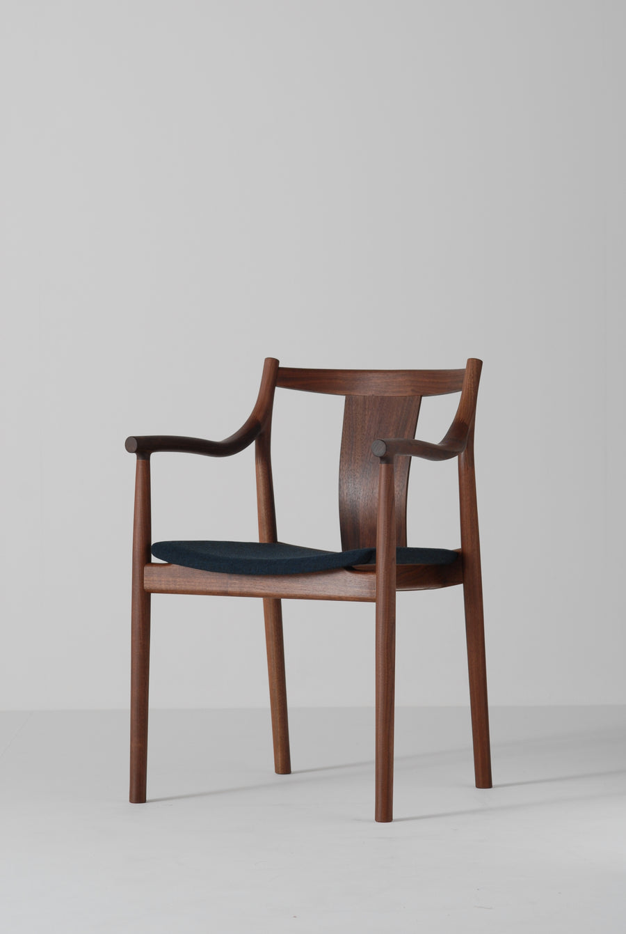 Chorus Fabric Cushioned Seat Dining Chair | Walnut Wood