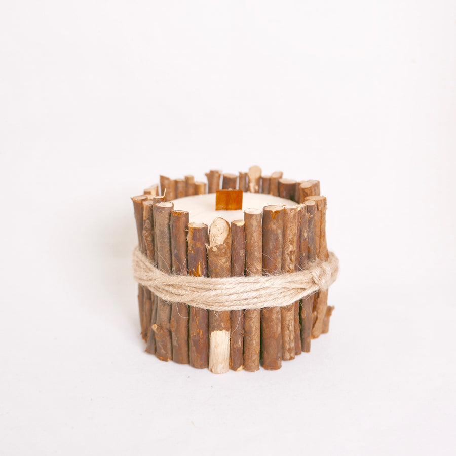 Natural Japanese Hiba Wood Candle 02 - atomi shop