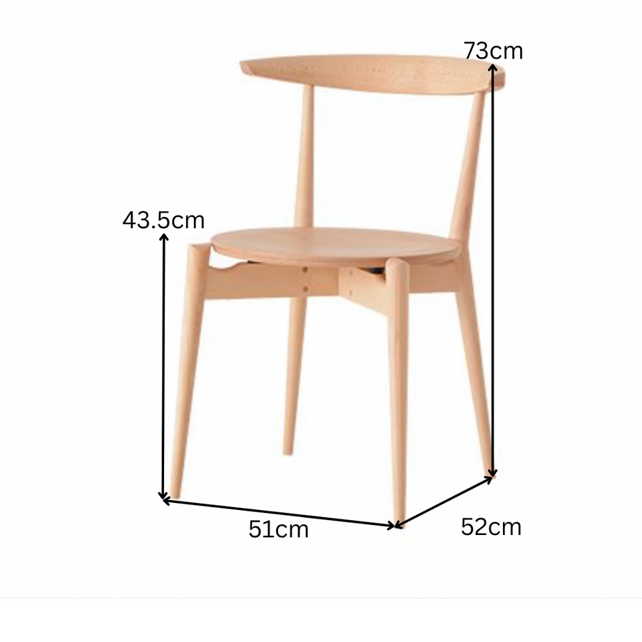 Forms Wooden Seat Stackable Dining Chair | Beech Wood