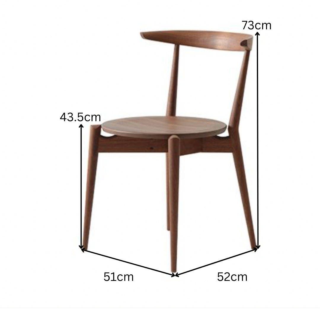 Forms Wooden Seat Stackable Dining Chair | Walnut Wood – atomi pte ltd