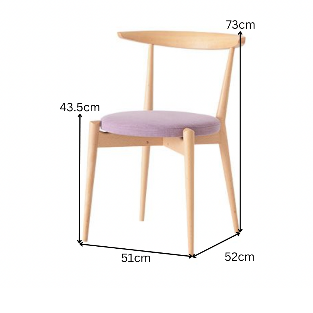 Forms Fabric Cushioned Stackable Dining Chair | Beech Wood – atomi pte ltd