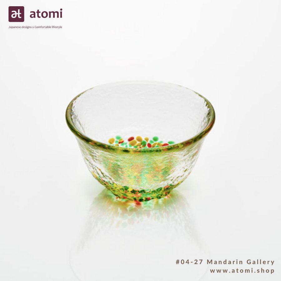 Sake Glass with Dotted Base- 4 Seasons - atomi shop
