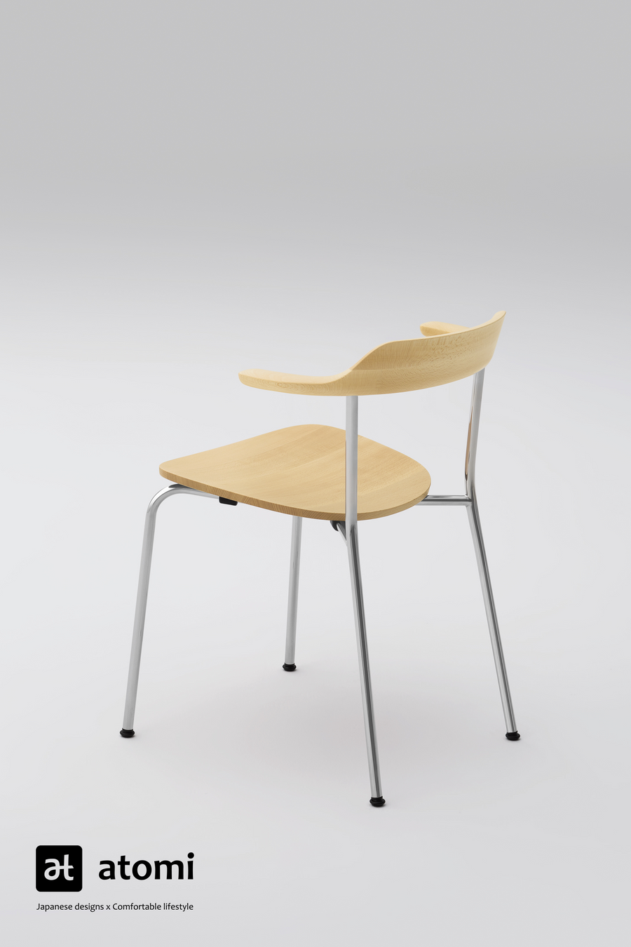 Hiroshima Stackable Arm Chair - Beech - atomi shop