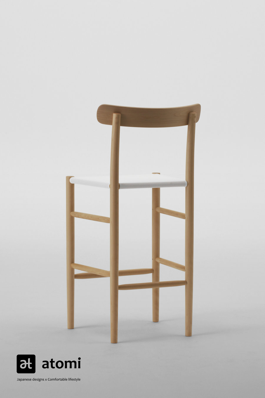 Lightwood Bar Chair - Mesh / Webb Seat - atomi shop