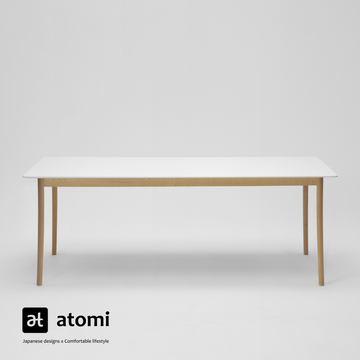 Lightwood Dining Table with White Corian Top - atomi shop