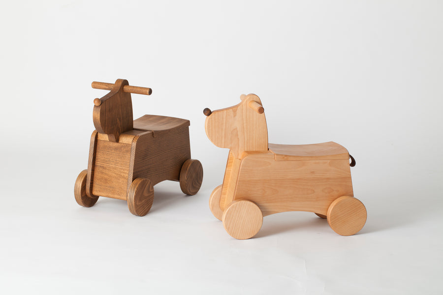 Wooden Koro-Koro Box Dog